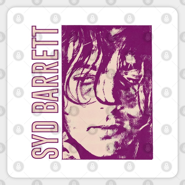 Syd Barrett - - - Original Fan Artwork Design Sticker by unknown_pleasures